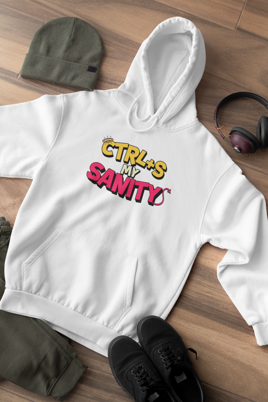 CTRL+S Save My Sanity Hoodie Gildan Hoodie Cartoon Style